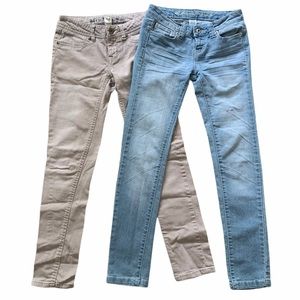 Two Pairs Low-Waisted Skinny Jeans Asphalt/Mudd